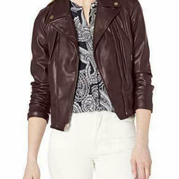 Tommy Hilfiger Jackets & Blazers - Tommy Hilfiger Women's Moto Jacket burgundy sizes